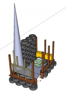 Glorified Privy in 3D, roofless